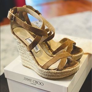 Jimmy Choo Espadrille Platform Sandal size38(7.5)